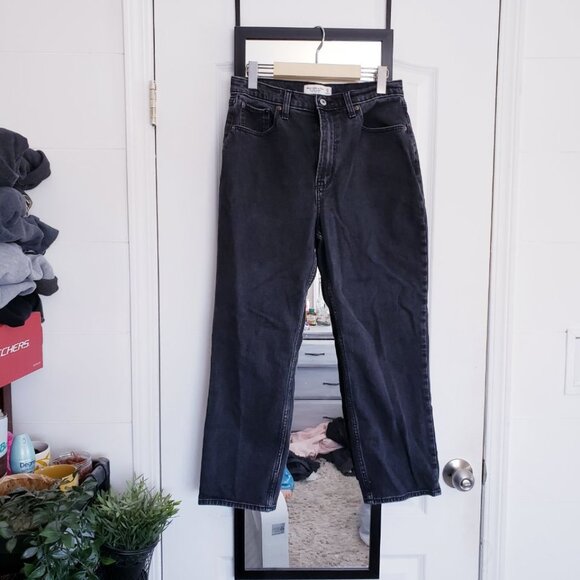 Abercrombie & Fitch Denim - Abercrombie Black Straight Ankle Jeans Size 29 Regular